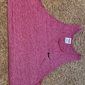 Pink crop tank top